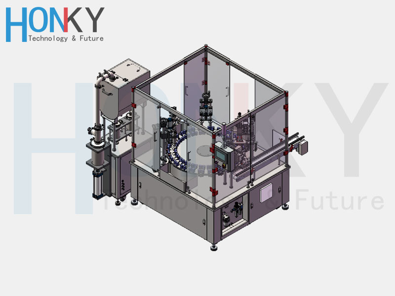 Lotion filling and capping machine