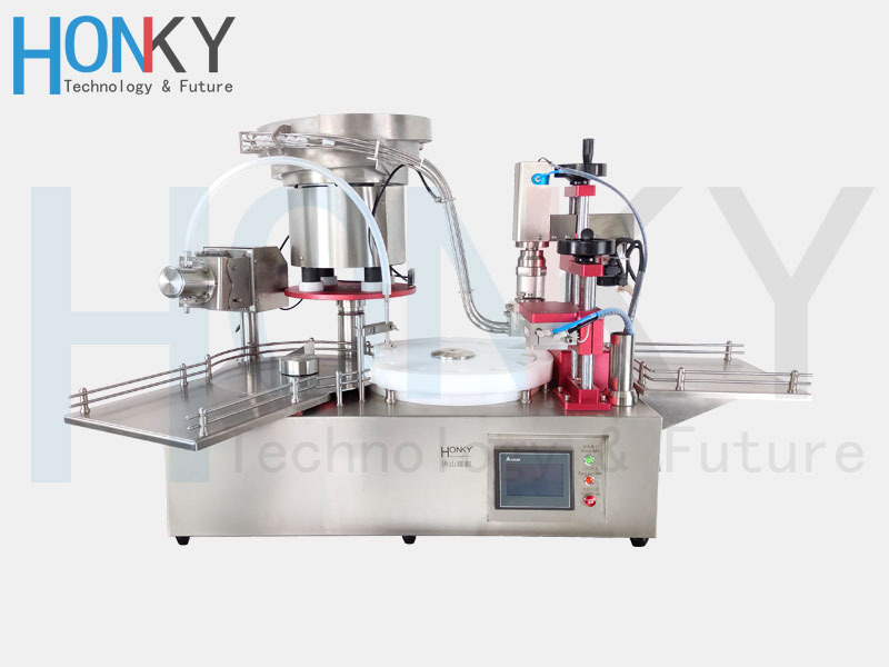 Desktop automtaic filling and capping machine